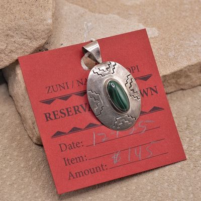 Malachite pendant-Pawn Jewelry