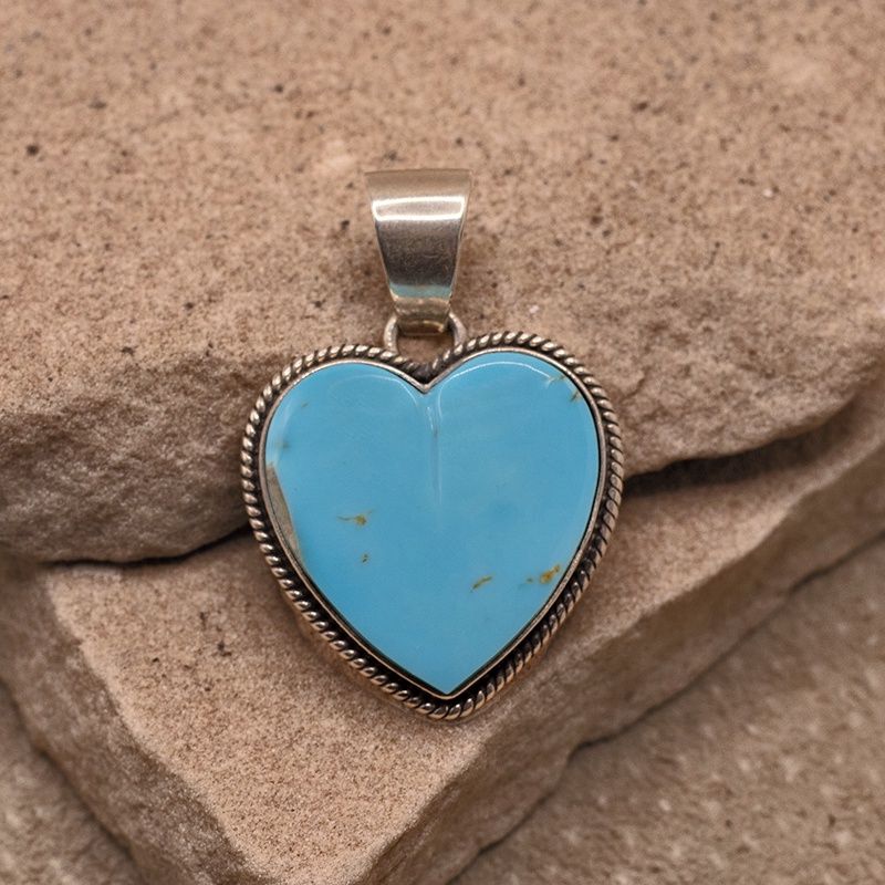 Kingman  turquoise heart pendant
