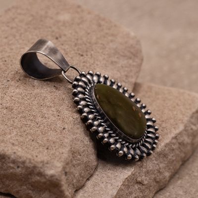 Simple Oval Royston Turquoise Pendant