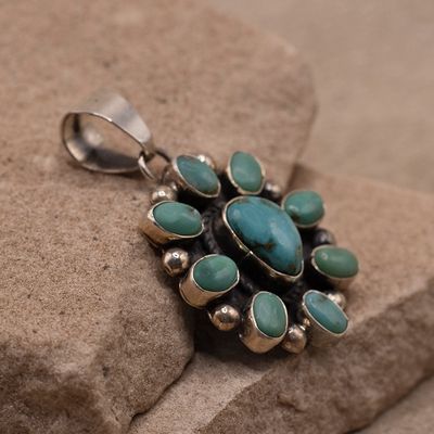 Royston Turquoise Cluster Pendant