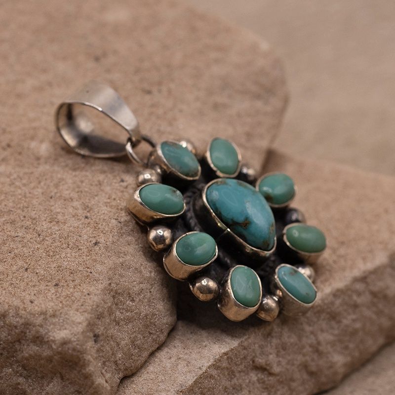 Royston Turquoise Cluster Pendant