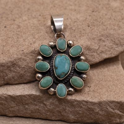 Royston Turquoise Cluster Pendant