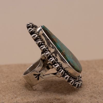 Royston turquoise ring w/star elements-Happy Piasso