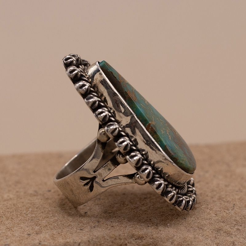 Royston turquoise ring w/star elements-Happy Piasso