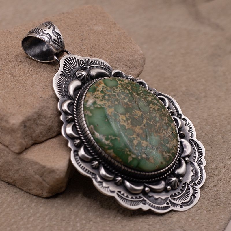 Bernyse Chavez large Royston turquoise pendant