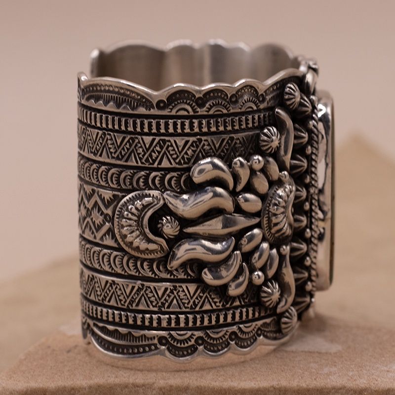 Darryl  Becenti extra large Royston turquoise bracelet