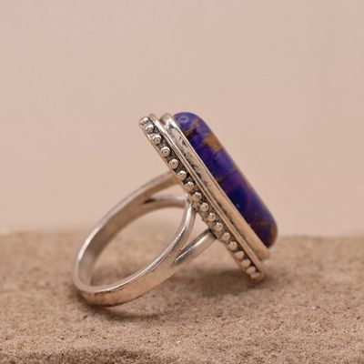 Purple gold stone silver ring- Pawn Jewelry