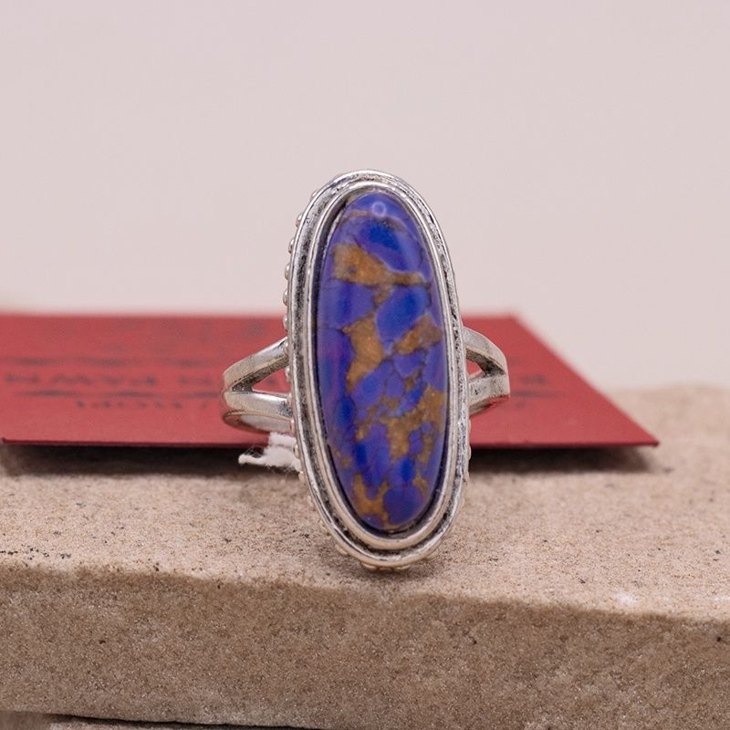 Purple gold stone silver ring- Pawn Jewelry