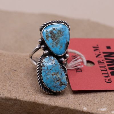 Two stone Navajo ring- Pawn Jewelry