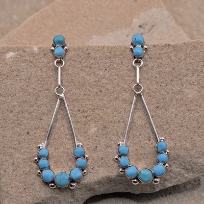 Oval Drop Petit Point Earrings