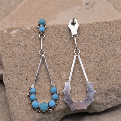 Oval Drop Petit Point Earrings