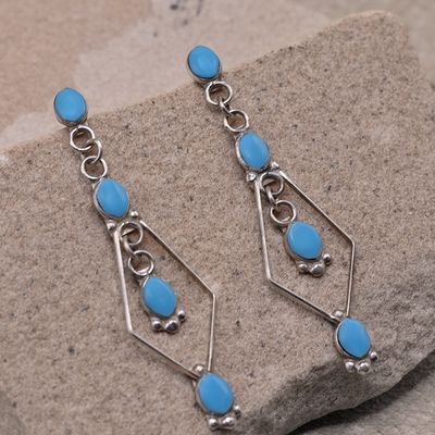 Zuni 4 Stone Chandelier Earrings
