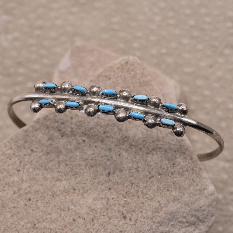 Small 2 Row Needle Point Cuff