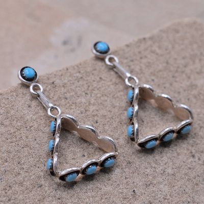 Small Petit Point Triangle Drop Earring