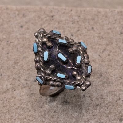 Diamond Shaped Zuni Needlepoint Ring