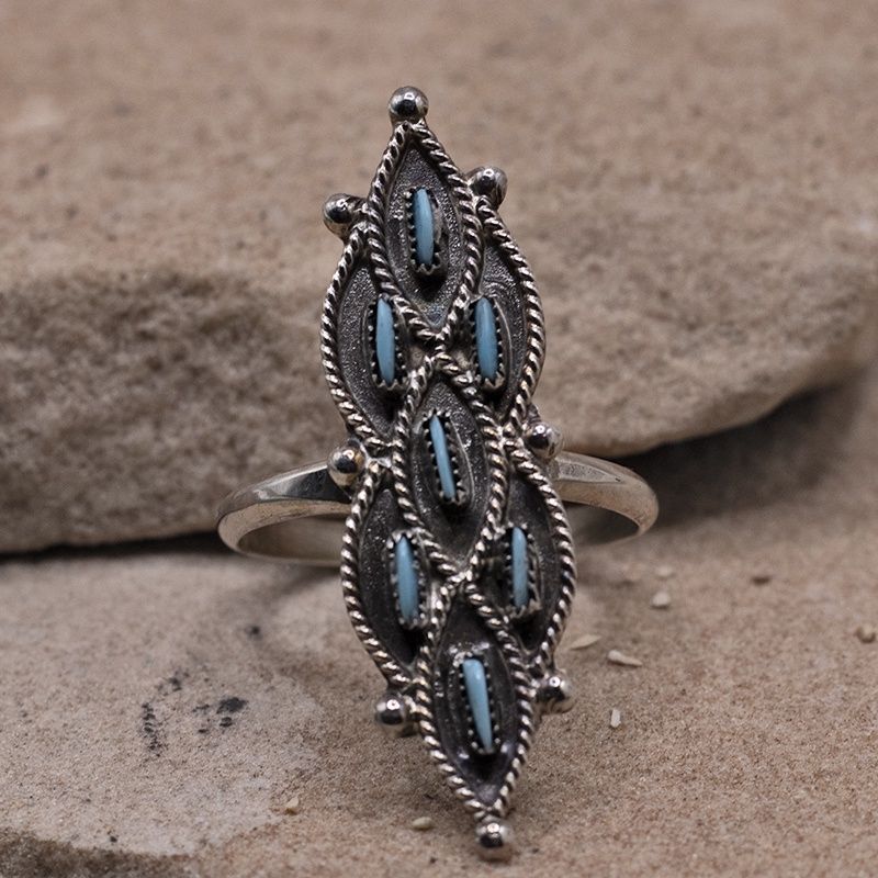 Medium Marquis Needlepoint Ring