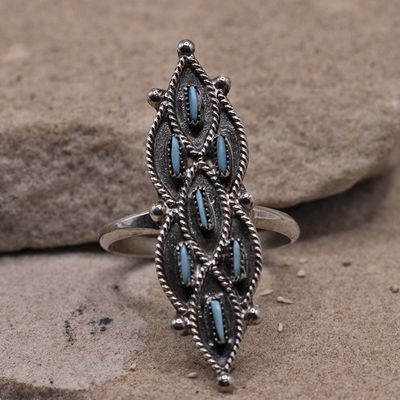 Medium Marquis Needlepoint Ring