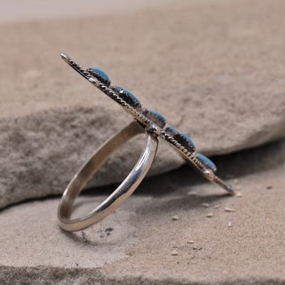 Medium Marquis Needlepoint Ring