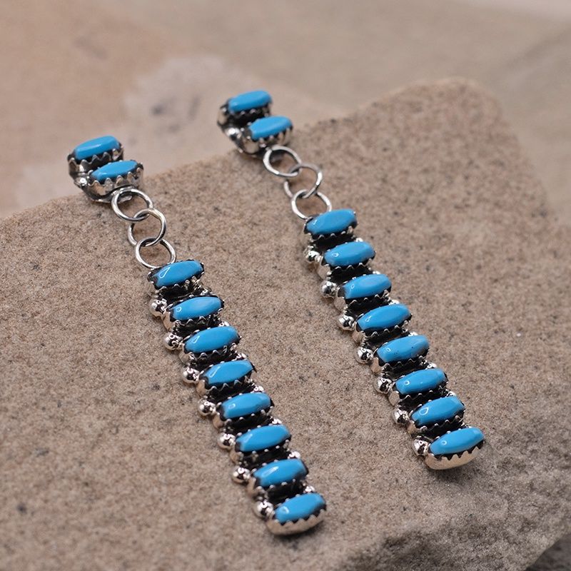 Zuni Linear Petit Point Drop Earring