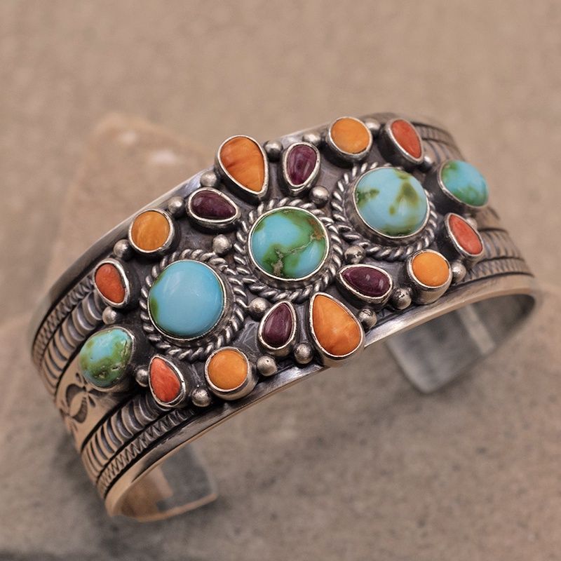 Navajo multi color bracelet- Murphy Platero