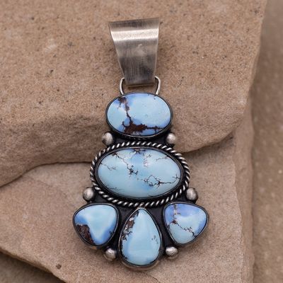 5 Stone cluster Golden Hills Pendant