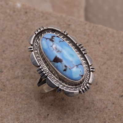 Single Stone Ring with Saw Cut Details