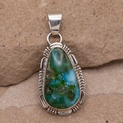 Sonoran Gold Turquoise Tear Drop Shape Pendant