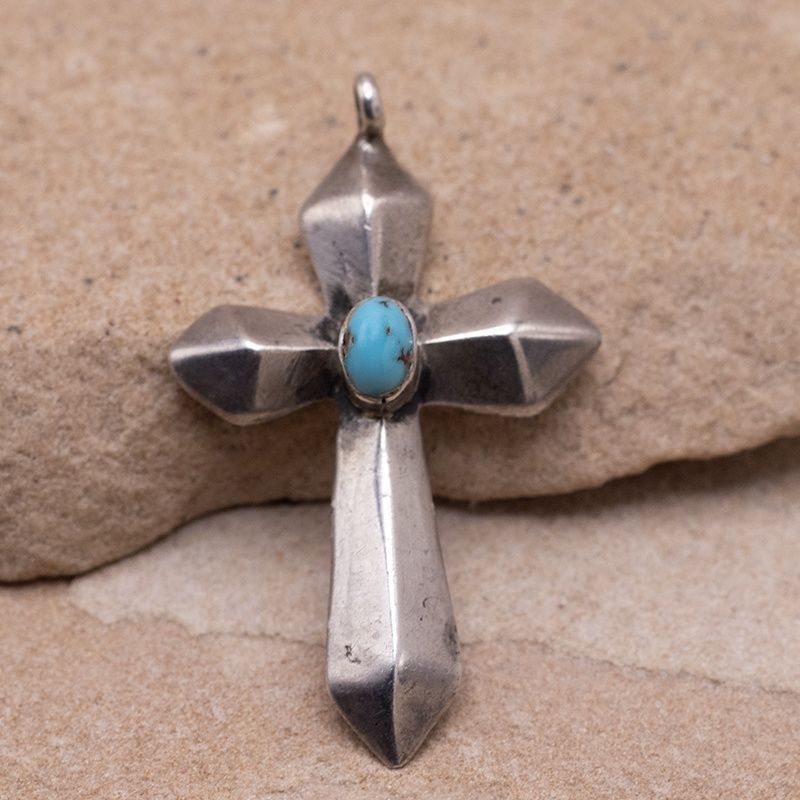 Vintage Sandcast Cross Pendant