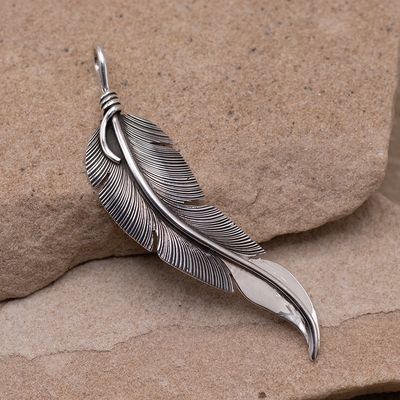 Curved Feather Pendant