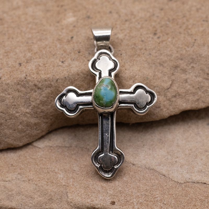 Cross Pendant with Sonoran Gold Turquoise