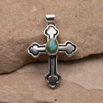 Cross Pendant with Sonoran Gold Turquoise