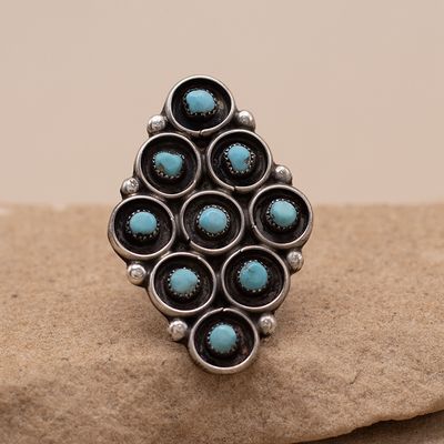 Zuni Cluster Diamond Shape Ring