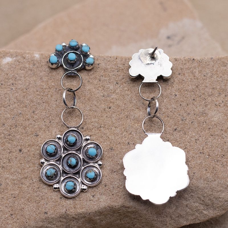 Floral Cluster Dangle Earrings