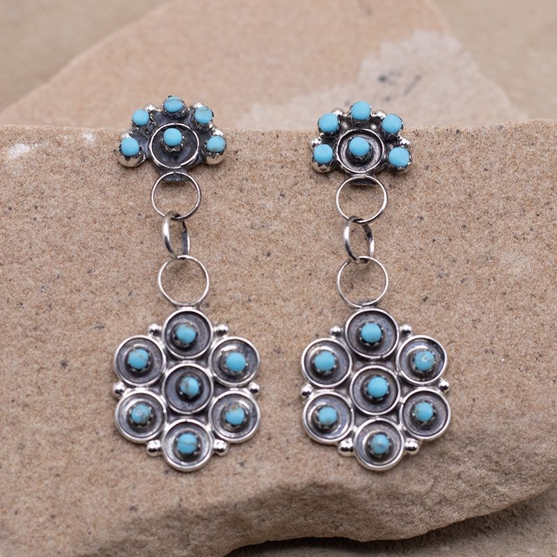 Floral Cluster Dangle Earrings