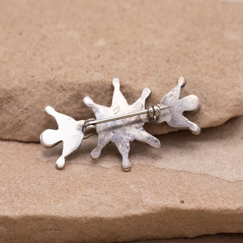 Multicolor Inlay Floral Pin