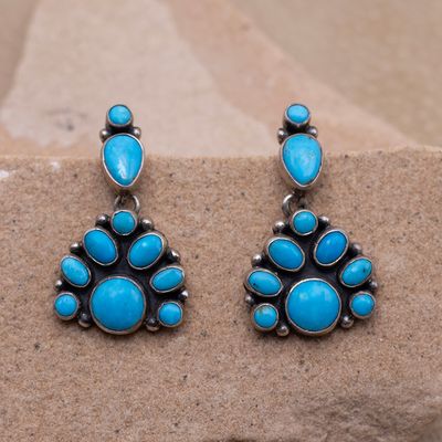 Sleeping Beauty Navajo Cluster Earrings