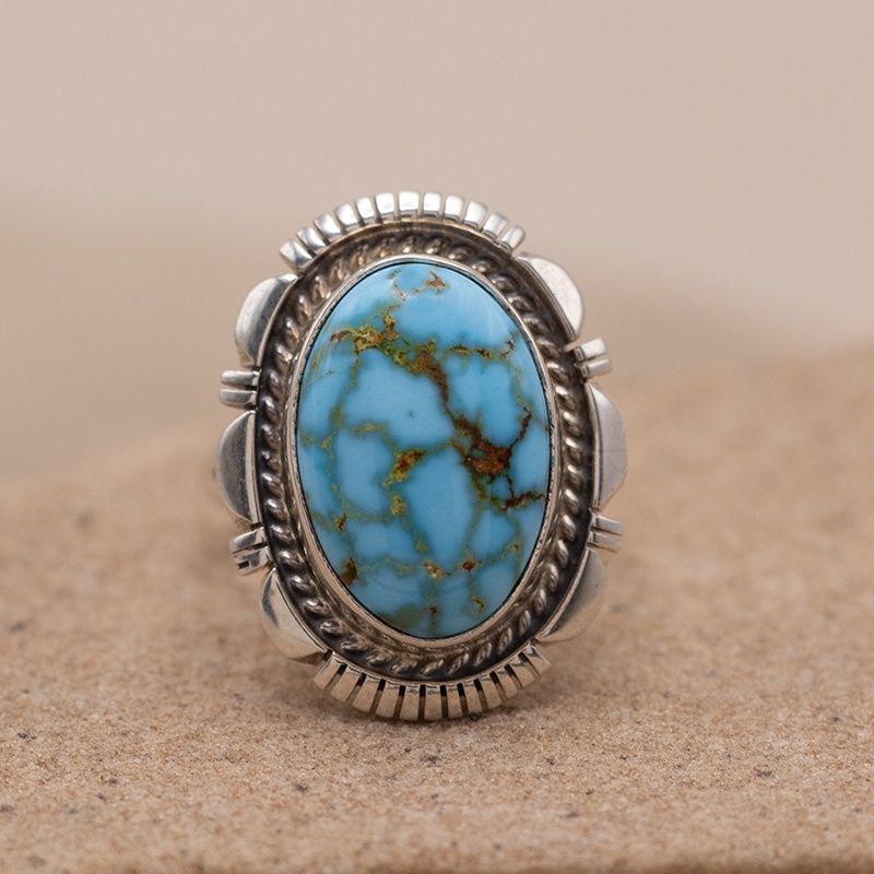 Kingman Ring with Saw Cut Details