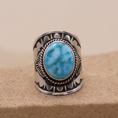 Kingman Ring with Stamped Details by Derrick Gordon
