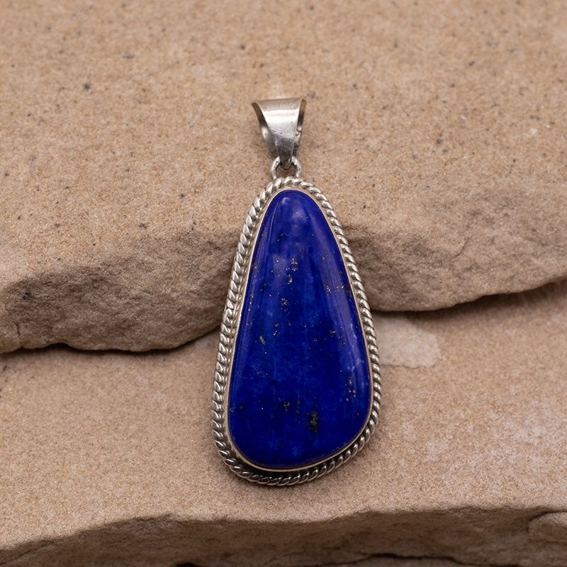 Oblong Lapis Pendant