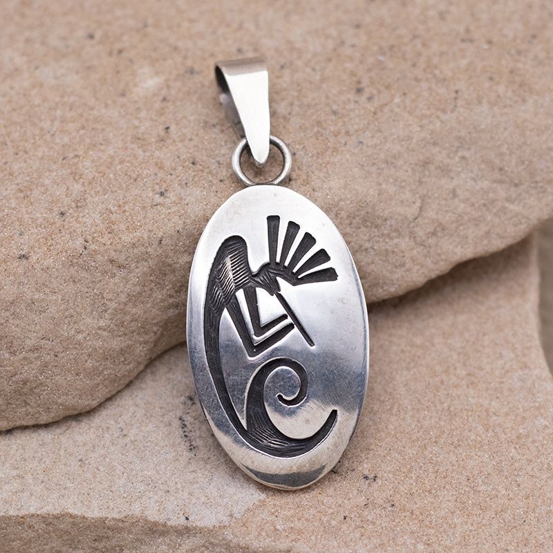 Kokopelli Overlay Pendant Small