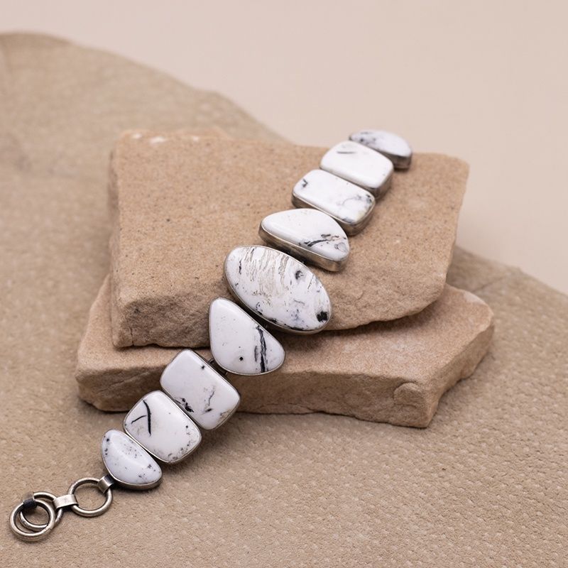 Murphy Platero 9-Stone White Buffalo Link Bracelet