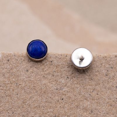 Simple Lapis Stud Earrings