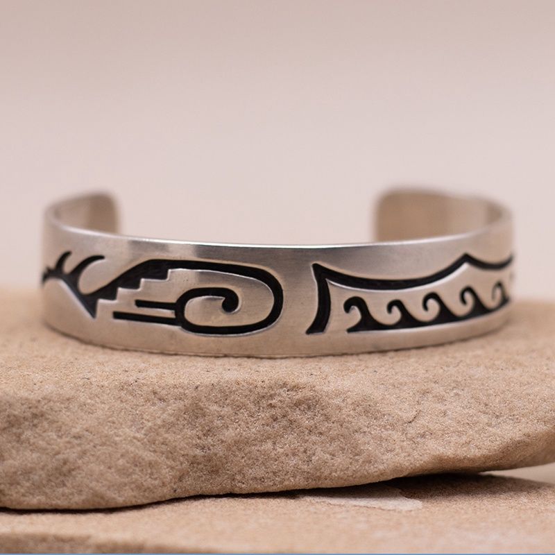 Overlay Storm Cloud &amp; Waves Cuff
