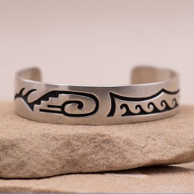 Overlay Storm Cloud &amp; Waves Cuff