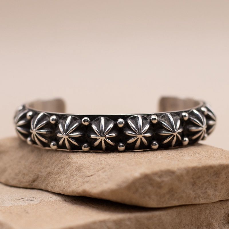 Silver “Shot” Concho Cuff Bracelet by Happy Piasso