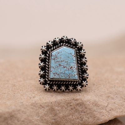 Silver “Shot” Turquoise Ring by Happy Piasso