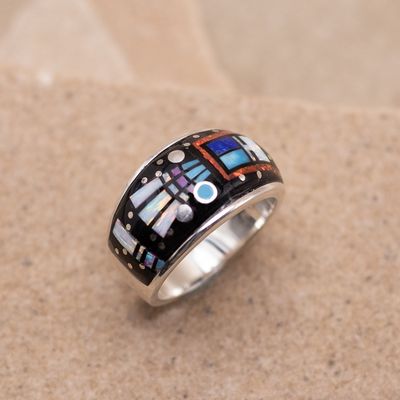 Headdress Night Sky ring by Clayton Tom