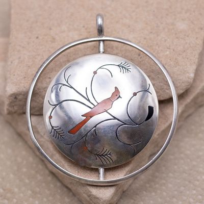 Vintage Spinner Bird Pendant