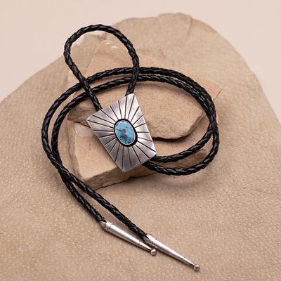 Vintage Single Stone Shadow Box Bolo
