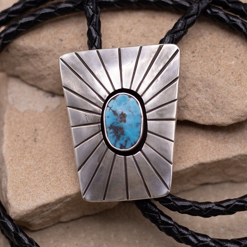 Vintage Single Stone Shadow Box Bolo